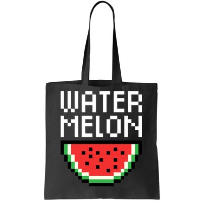 Watermelon Pixelated Retro Tote Bag