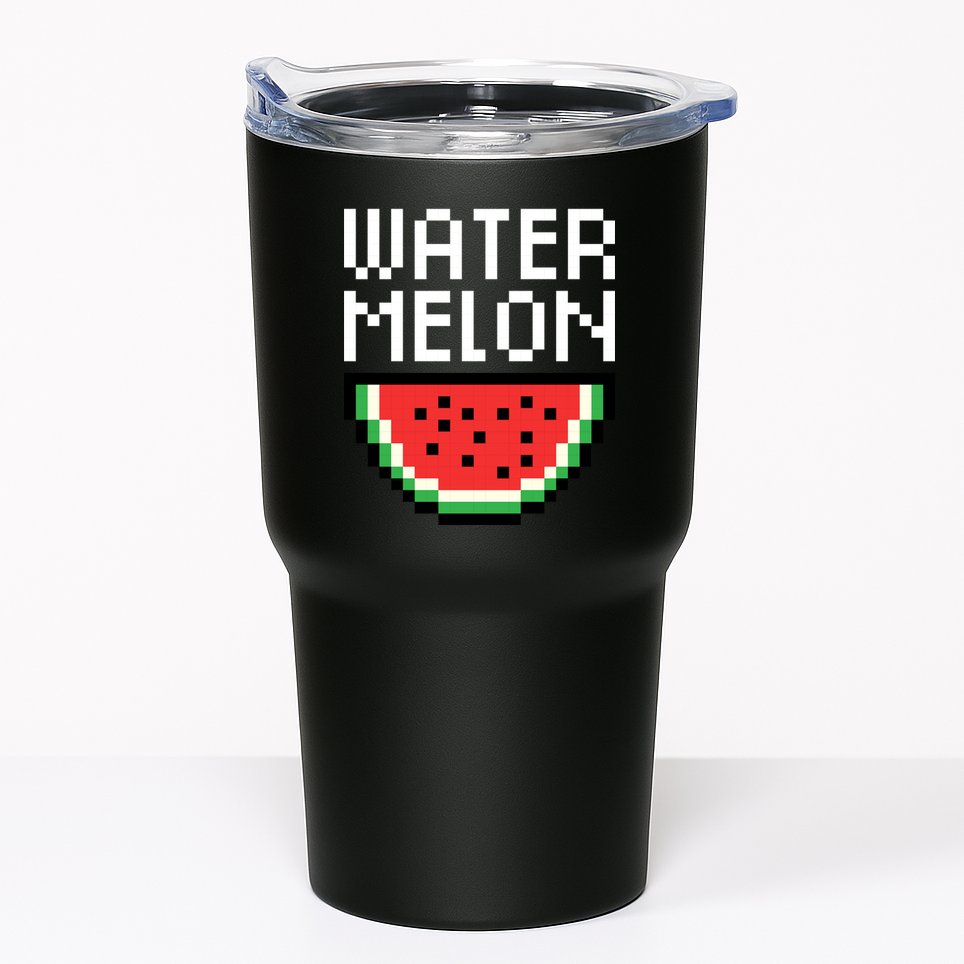 Watermelon Pixelated Retro Tumbler