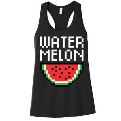 Watermelon Pixelated Retro Women's Racerback Tank