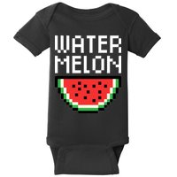 Watermelon Pixelated Retro Baby Bodysuit