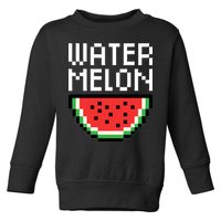 Watermelon Pixelated Retro Toddler Sweatshirt