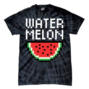 Watermelon Pixelated Retro Tie-Dye T-Shirt