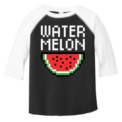 Watermelon Pixelated Retro Toddler Fine Jersey T-Shirt