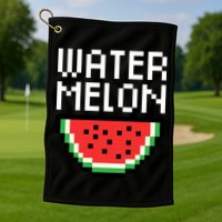 Watermelon Pixelated Retro Golf Towel