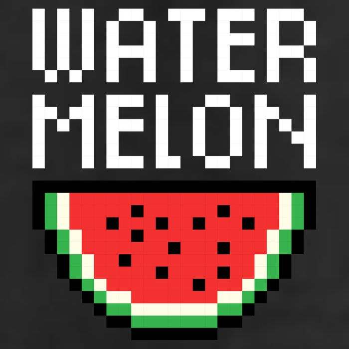 Watermelon Pixelated Retro Golf Towel