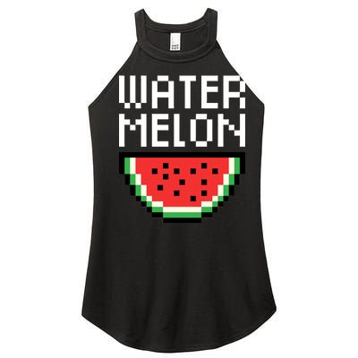 Watermelon Pixelated Retro Women's Perfect Tri Rocker Tank