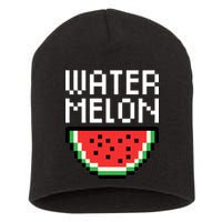 Watermelon Pixelated Retro Short Acrylic Beanie