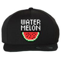 Watermelon Pixelated Retro Wool Snapback Cap