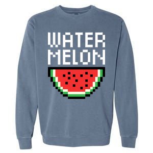 Watermelon Pixelated Retro Garment-Dyed Sweatshirt