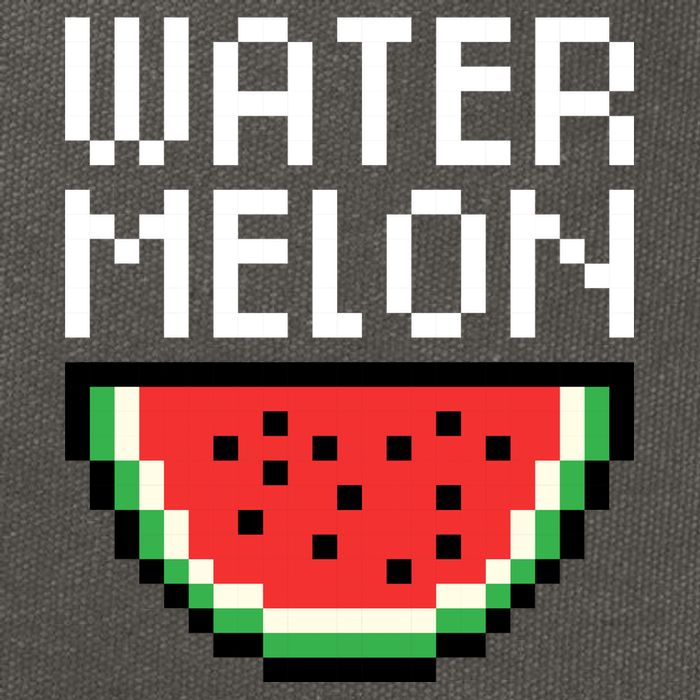 Watermelon Pixelated Retro Cotton Canvas Backpack