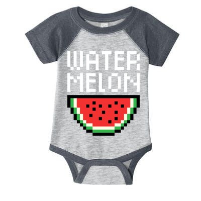 Watermelon Pixelated Retro Infant Baby Jersey Bodysuit