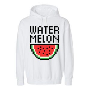 Watermelon Pixelated Retro Garment-Dyed Fleece Hoodie