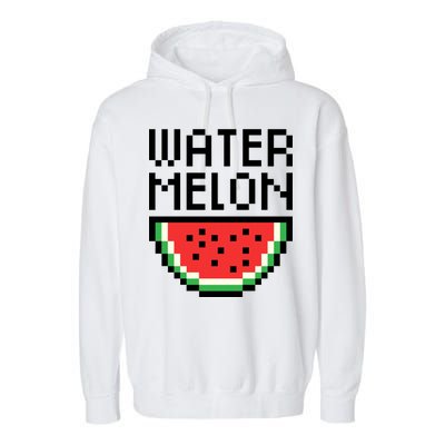 Watermelon Pixelated Retro Garment-Dyed Fleece Hoodie