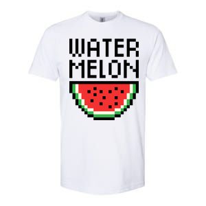 Watermelon Pixelated Retro Softstyle CVC T-Shirt