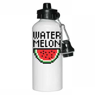 Watermelon Pixelated Retro Aluminum Water Bottle