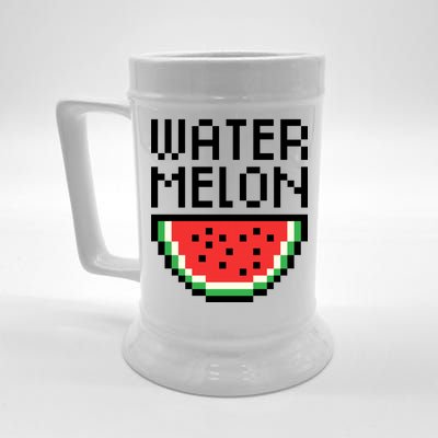 Watermelon Pixelated Retro Beer Stein