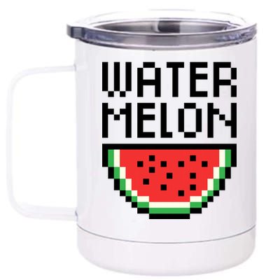 Watermelon Pixelated Retro 12 oz Stainless Steel Tumbler Cup