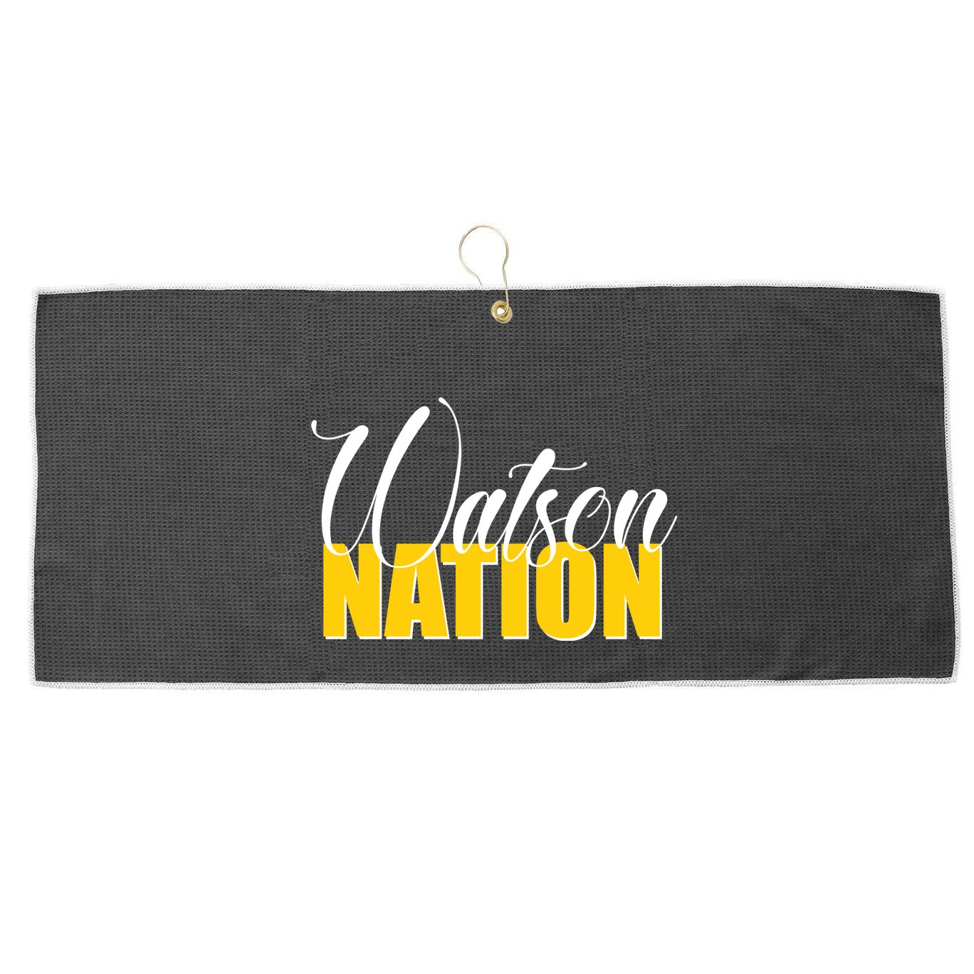Watson Nation Large Microfiber Waffle Golf Towel