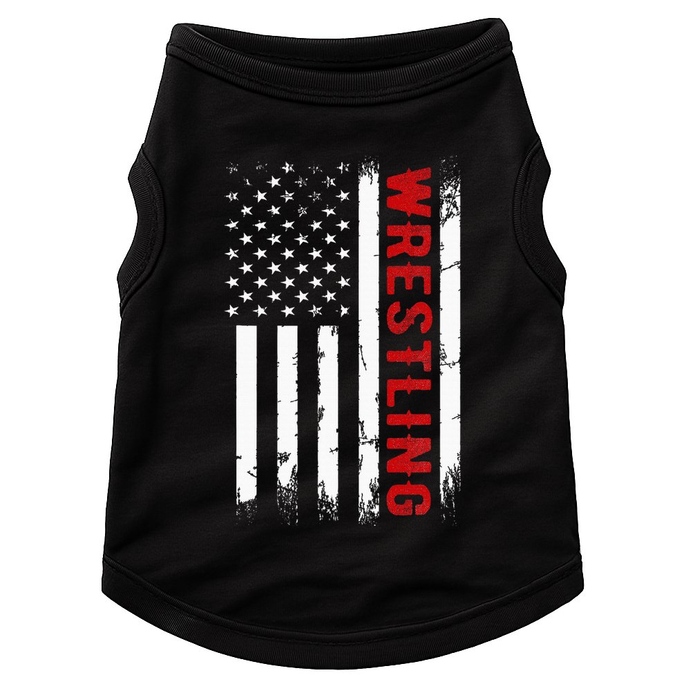 Wrestling American Usa Flag Doggie Tank