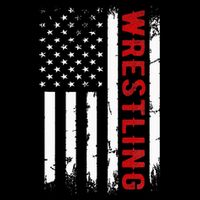 Wrestling American Usa Flag 16 in Basic Backpack