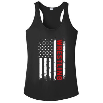 Wrestling American Usa Flag Ladies PosiCharge Competitor Racerback Tank