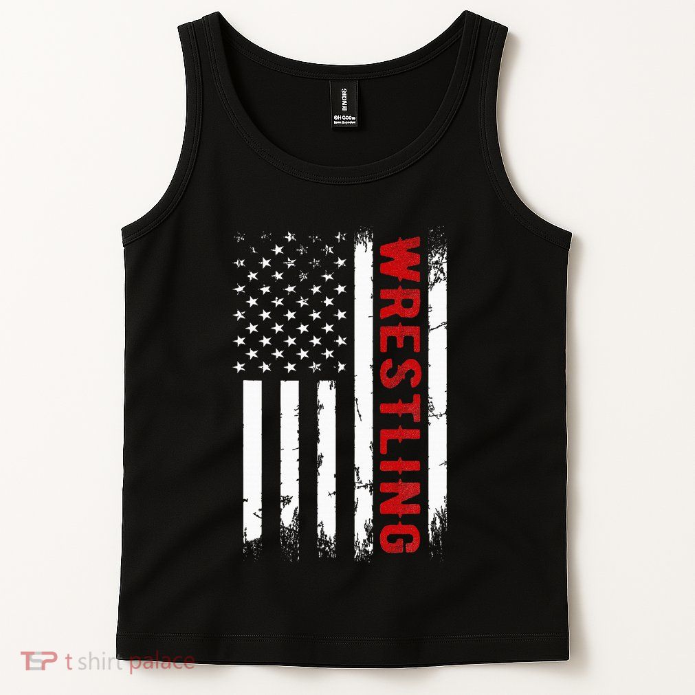 Wrestling American Usa Flag Tank Top
