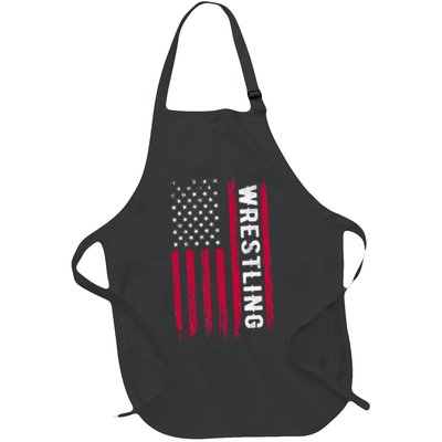 Wrestling American Usa Flag Funny Wrestle Boy Wrestling Apron