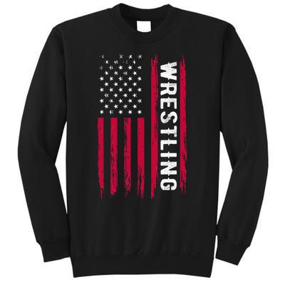 Wrestling American Usa Flag Funny Wrestle Boy Wrestling Sweatshirt