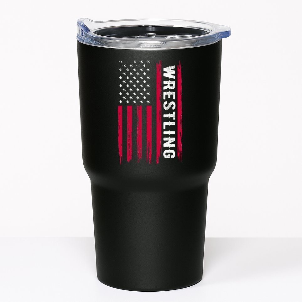 Wrestling American Usa Flag Funny Wrestle Boy Wrestling Tumbler