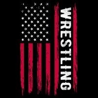 Wrestling American Usa Flag Funny Wrestle Boy Wrestling Kids T-Shirt