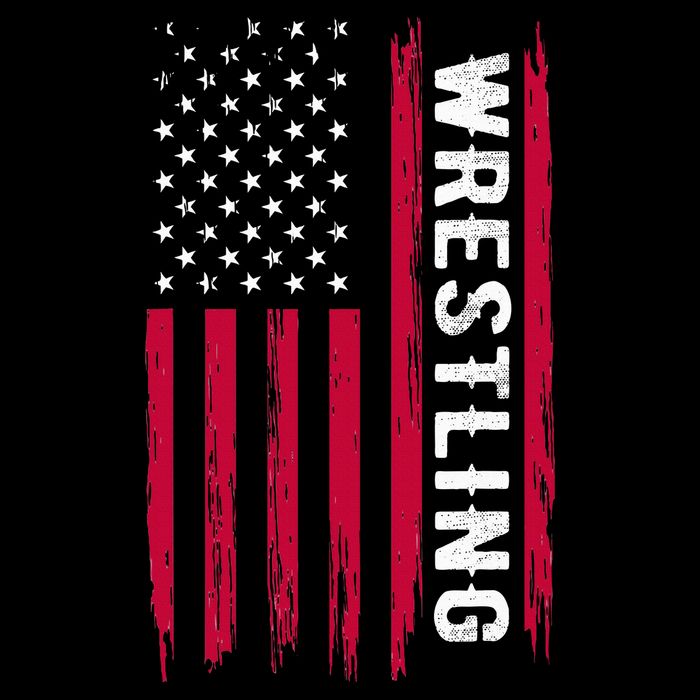 Wrestling American Usa Flag Funny Wrestle Boy Wrestling Kids T-Shirt