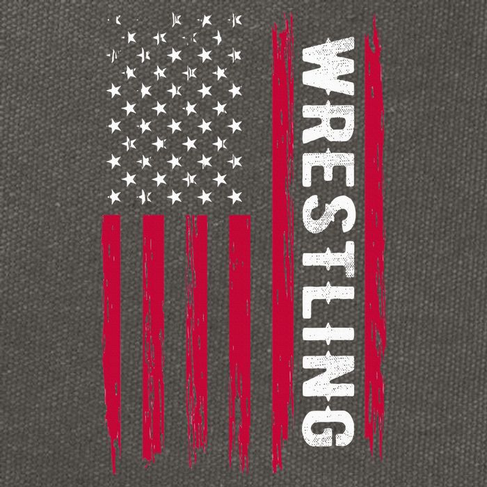 Wrestling American Usa Flag Funny Wrestle Boy Wrestling Cotton Canvas Backpack