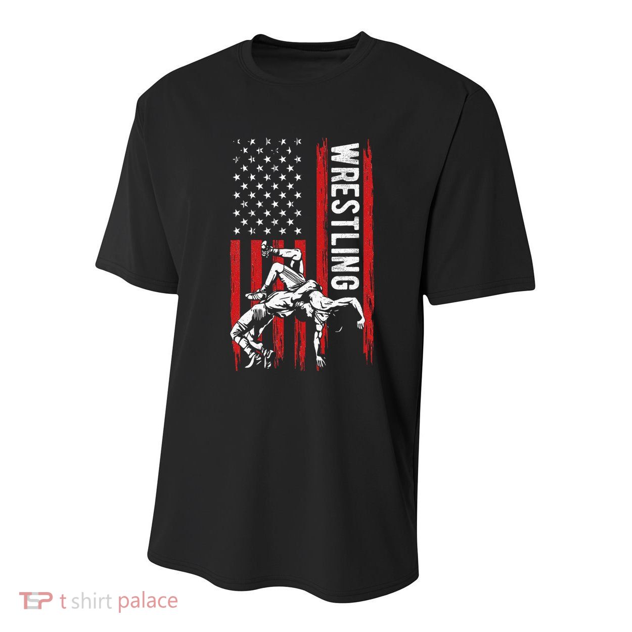 Wrestling American Usa Flag Funny Wrestle Wrestling Youth Performance Sprint T-Shirt