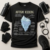 Wo Accept Understand Love Autism Awareness Autism Iceberg V-Neck Cooling Performance Crew T-Shirt