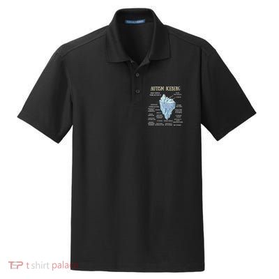 Wo Accept Understand Love Autism Awareness Autism Iceberg V-Neck Dry Zone Grid Polo