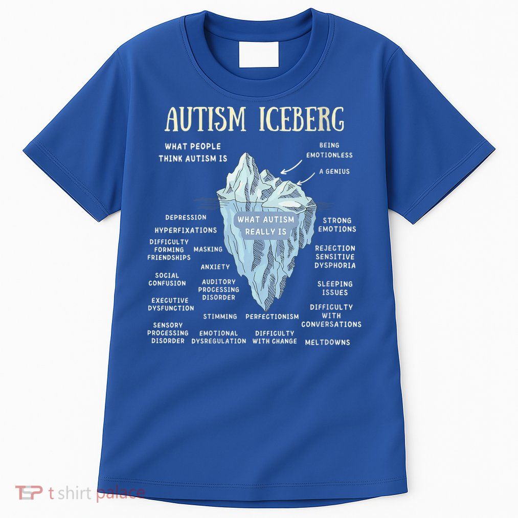 Wo Accept Understand Love Autism Awareness Autism Iceberg V-Neck Tall T-Shirt