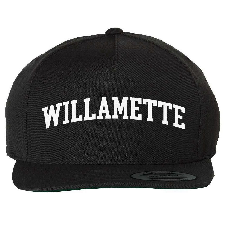 Willamette Arch Vintage Retro College Athletic Sports Wool Snapback Cap