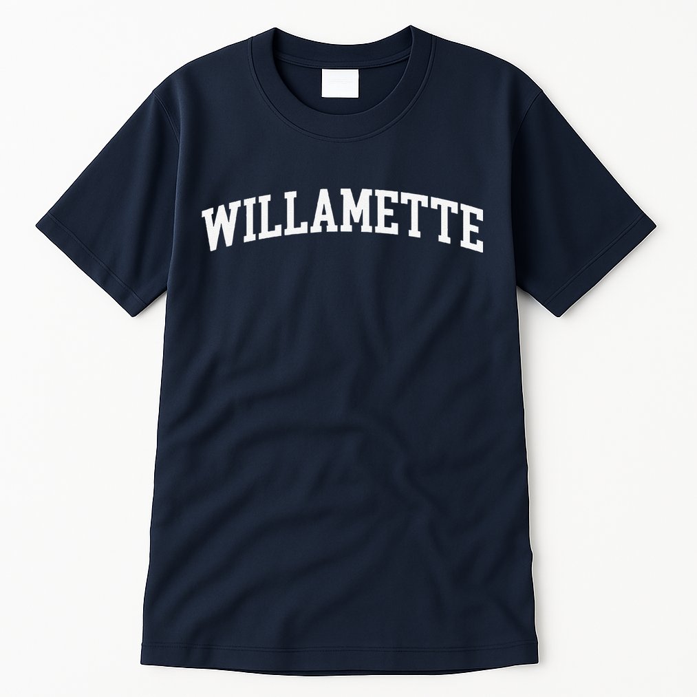 Willamette Arch Vintage Retro College Athletic Sports Tall T-Shirt