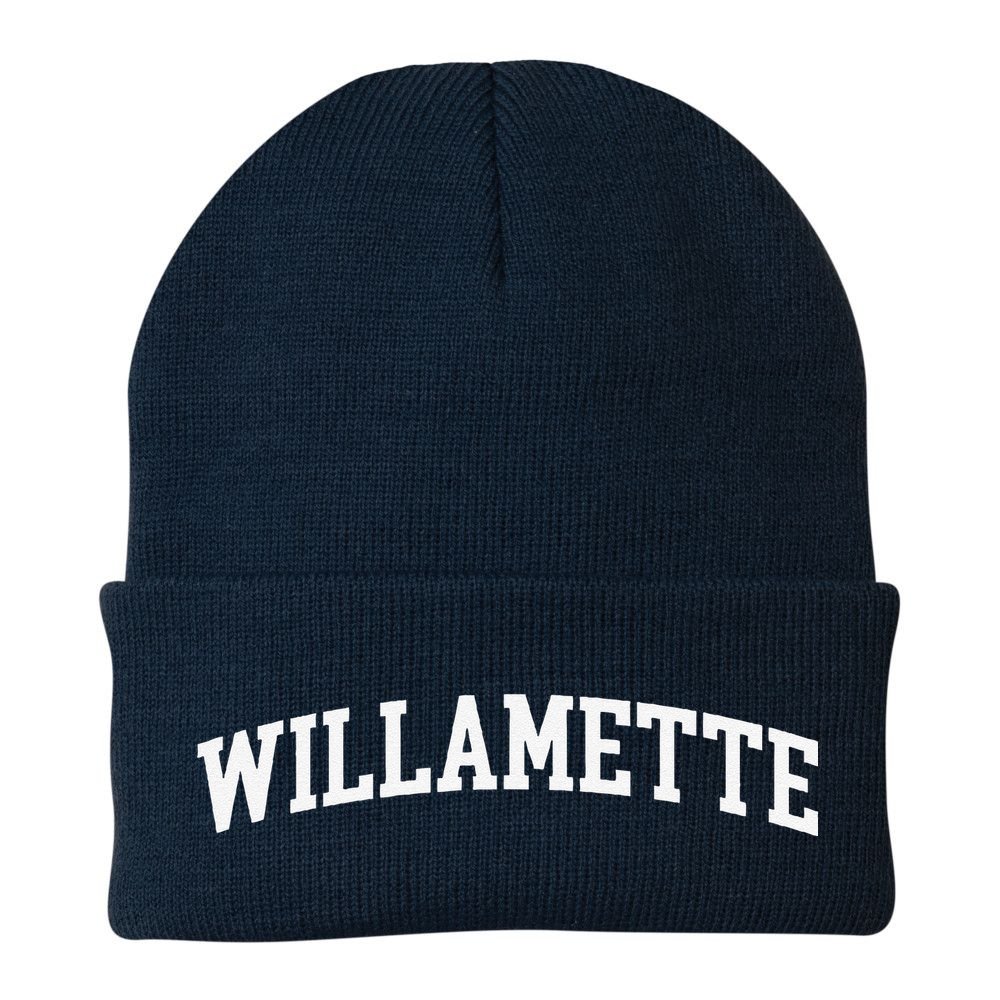 Willamette Arch Vintage Retro College Athletic Sports Beanie