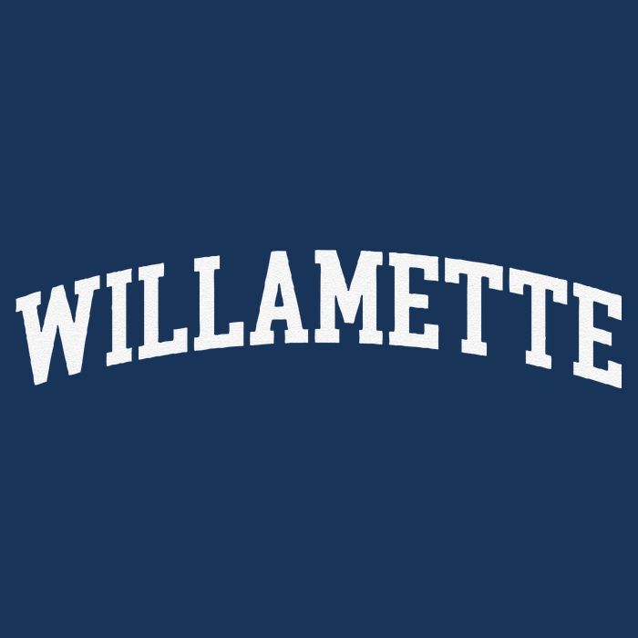 Willamette Arch Vintage Retro College Athletic Sports Womens T-Shirt