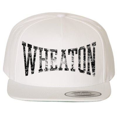 Wheaton Arch Vintage College Athletic Sports Wool Snapback Cap