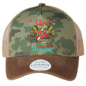 Wish A Very Happy Birthday Dad In Heaven Memorial Family Legacy Tie Dye Trucker Hat