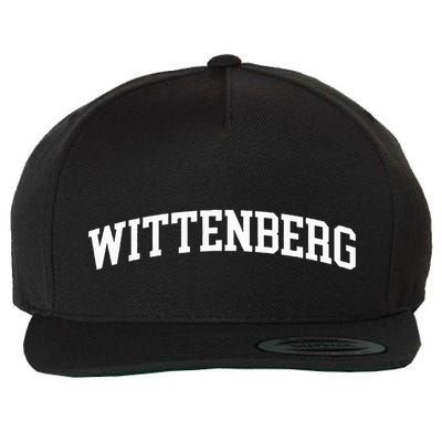 Wittenberg Arch Vintage Retro College Athletic Sports Wool Snapback Cap