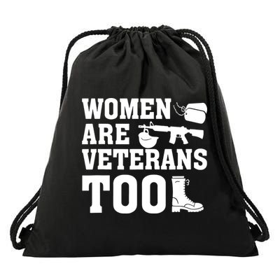 Wo Are Veterans Too Army Mom Us Military Veterans Day Gift Drawstring Bag