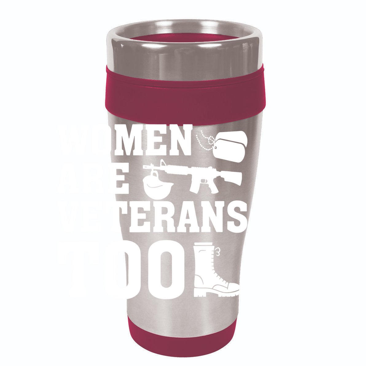Wo Are Veterans Too Army Mom Us Military Veterans Day Gift 12oz Stainless Steel Coffee Mug