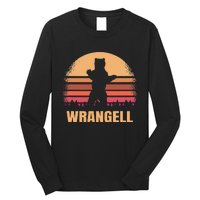 Wrangell Alaska Vintage Bear Ak Retro Distressed 80s Sunset Long Sleeve Shirt