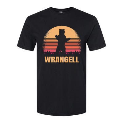 Wrangell Alaska Vintage Bear Ak Retro Distressed 80s Sunset Softstyle CVC T-Shirt