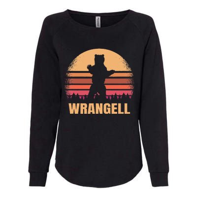 Wrangell Alaska Vintage Bear Ak Womens California Wash Sweatshirt