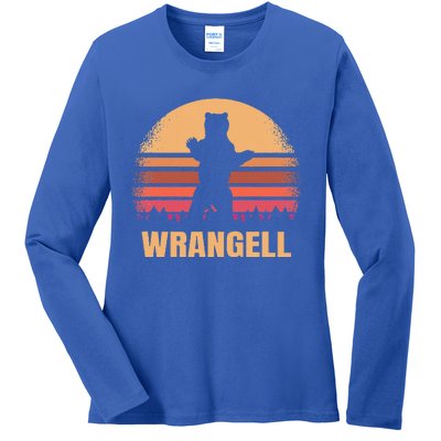 Wrangell Alaska Vintage Bear Ak Ladies Long Sleeve Shirt