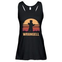 Wrangell Alaska Vintage Bear Ak Retro Distressed 80s Sunset Ladies Essential Flowy Tank